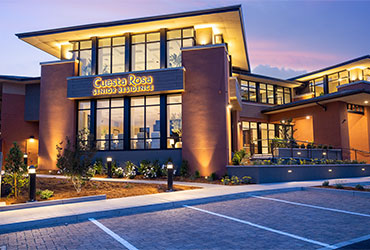 exterior building sunset showing finished work