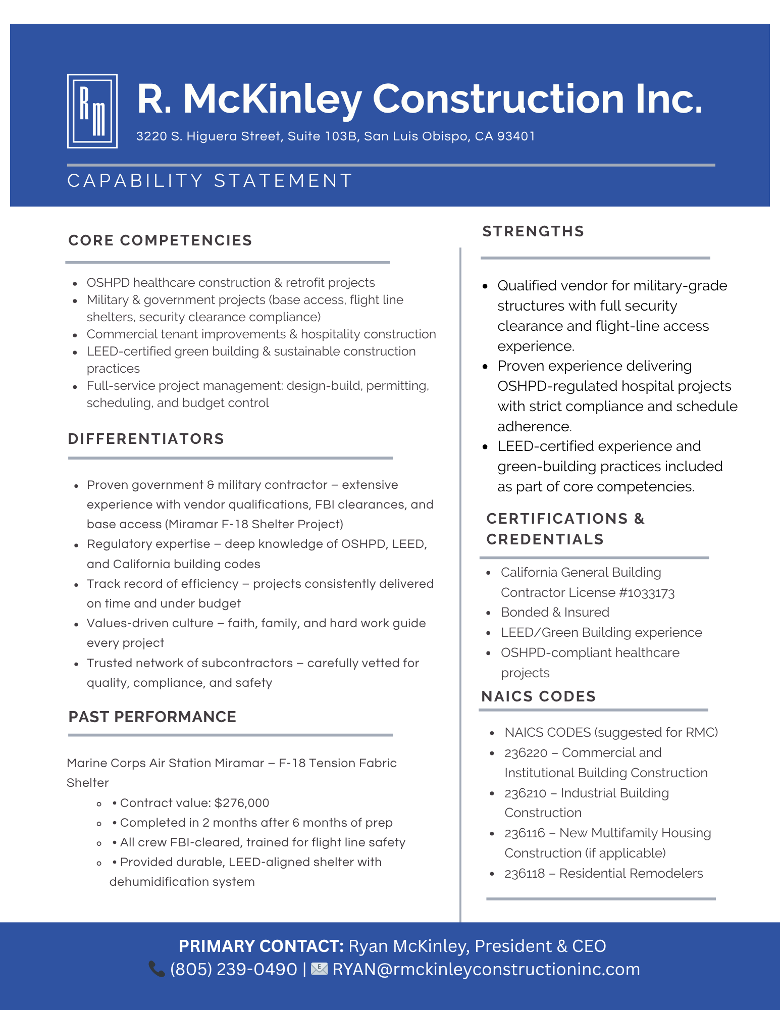 capability statement